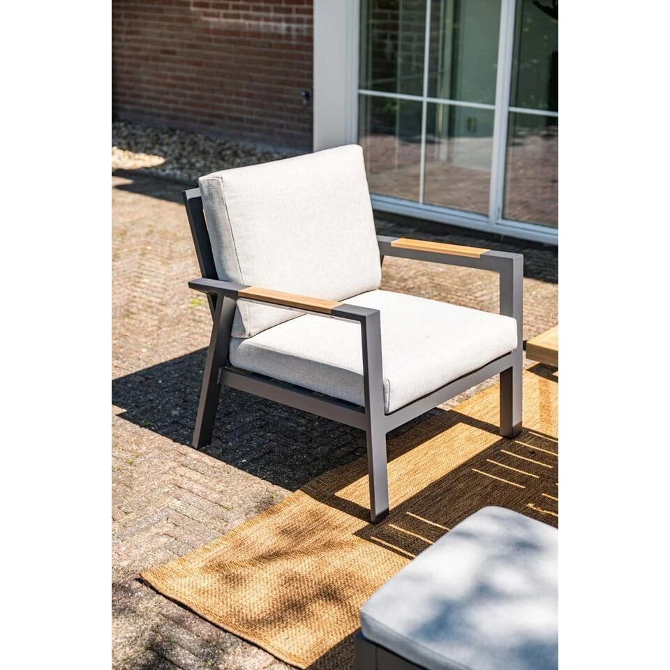 Elati Lounge-dining Sofa Set-4-dlg.-c. Black - Sand - Light Teaklook 9 Elati Lounge-dining Sofa Set-4-dlg.-c. Black - Sand - Light Teaklook - Afbeelding 8