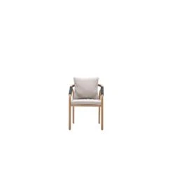 Monti Dining Fauteuil - Light Teaklook - Rope Lava Zwart - Gobi Sand -Leenbakker 039b2df815f747379bde893b9798c05b