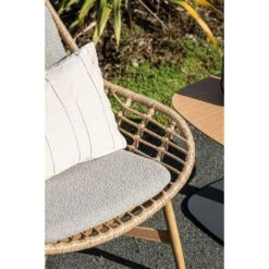 Castello Lounge Fauteuil - Light Teak Look - Natural Rotan-merino Sand -Leenbakker 08807b57b19d4721a90861c2e579c06e