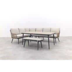 GI Allasio Lounge-dining Hoekset (6-delig) - Carbon Black/Zand -Leenbakker 0e36d672bd874ade9de4a9354d1f7f56