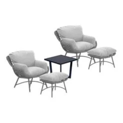Garden Impressions Selene Loungestoelen Met Kent Bijzettafel - Zwart