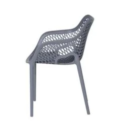 Garden Impressions Air XL Kunststof Tuinstoel Donker Grijs - 4 Stuks -Leenbakker 1000003874 0104