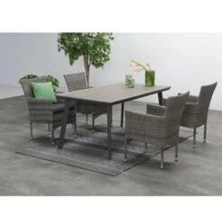 Garden Impressions Penedo Tuintafel 160x90 Cm - Zwart -Leenbakker 1000003879 0104