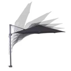 Garden Impressions Hawaii Zweefparasol S Ø300 Cm Zwart 6 Garden Impressions Hawaii Zweefparasol S Ø300 Cm Zwart -Leenbakker 1000003904 0102