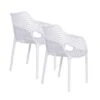 Garden Impressions Air XL Kunststof Tuinstoel Wit - Set Van 2 Stuks 2 Garden Impressions Air XL Kunststof Tuinstoel Wit - Set Van 2 Stuks -Leenbakker 1000003927