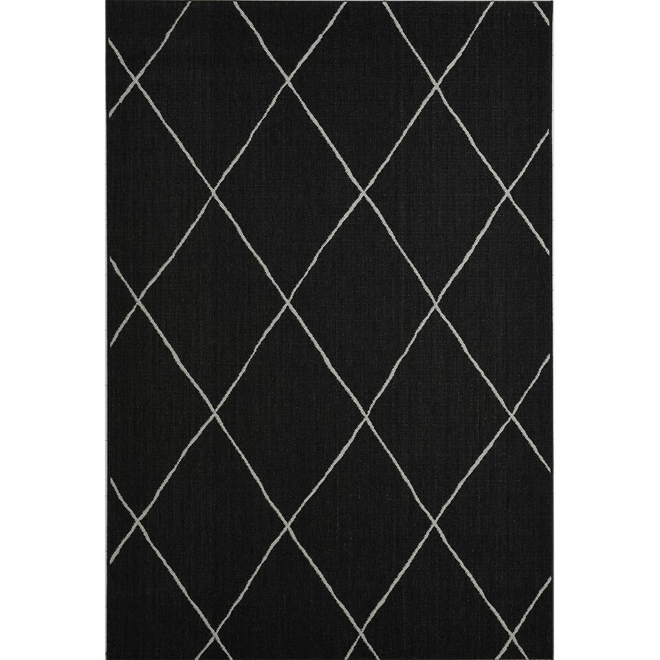 Garden Impressions Buitenkleed Diamonds Zwart 120x170 Cm 3 Garden Impressions Buitenkleed Diamonds Zwart 120x170 Cm