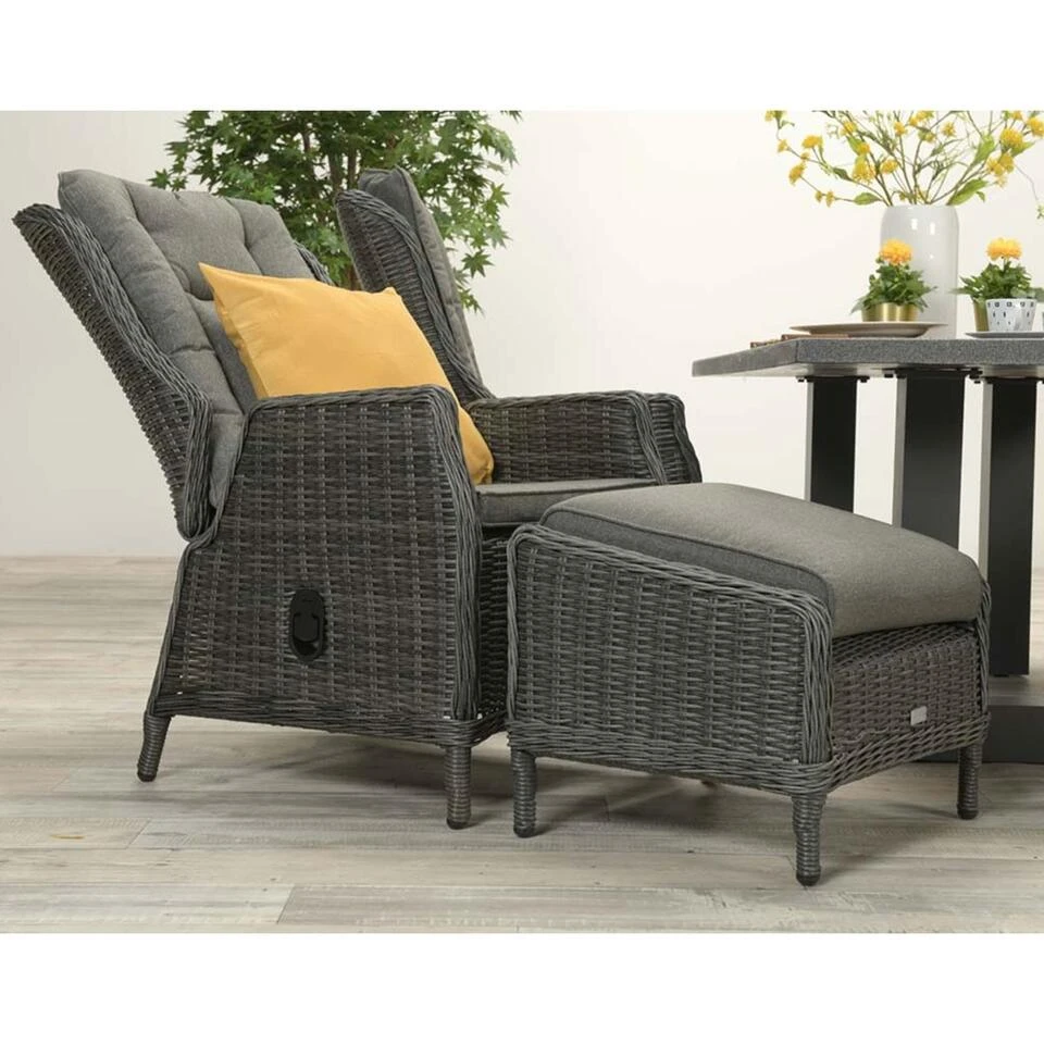 Garden Impressions Marbella Voetenbank Donker Grijs 4 Garden Impressions Marbella Voetenbank Donker Grijs - Afbeelding 2