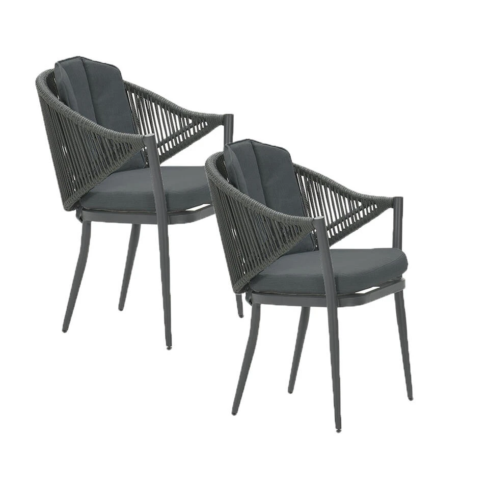 Garden Impressions Kyra Tuinstoel Mystic Grijs - 2 Stuks 3 Garden Impressions Kyra Tuinstoel Mystic Grijs - 2 Stuks