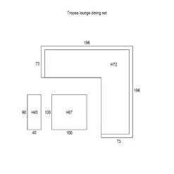 Garden Impressions Tropea Lounge Dining Set 5-delig-donker Grijs -Leenbakker 1000013871 0103