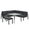 Garden Impressions Tropea Lounge Dining Set 5-delig-donker Grijs -Leenbakker 1000013871