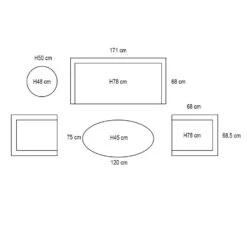Garden Impressions Lucas Loungeset 5-delig - Natural 8 Garden Impressions Lucas Loungeset 5-delig - Natural -Leenbakker 1000035530 0103