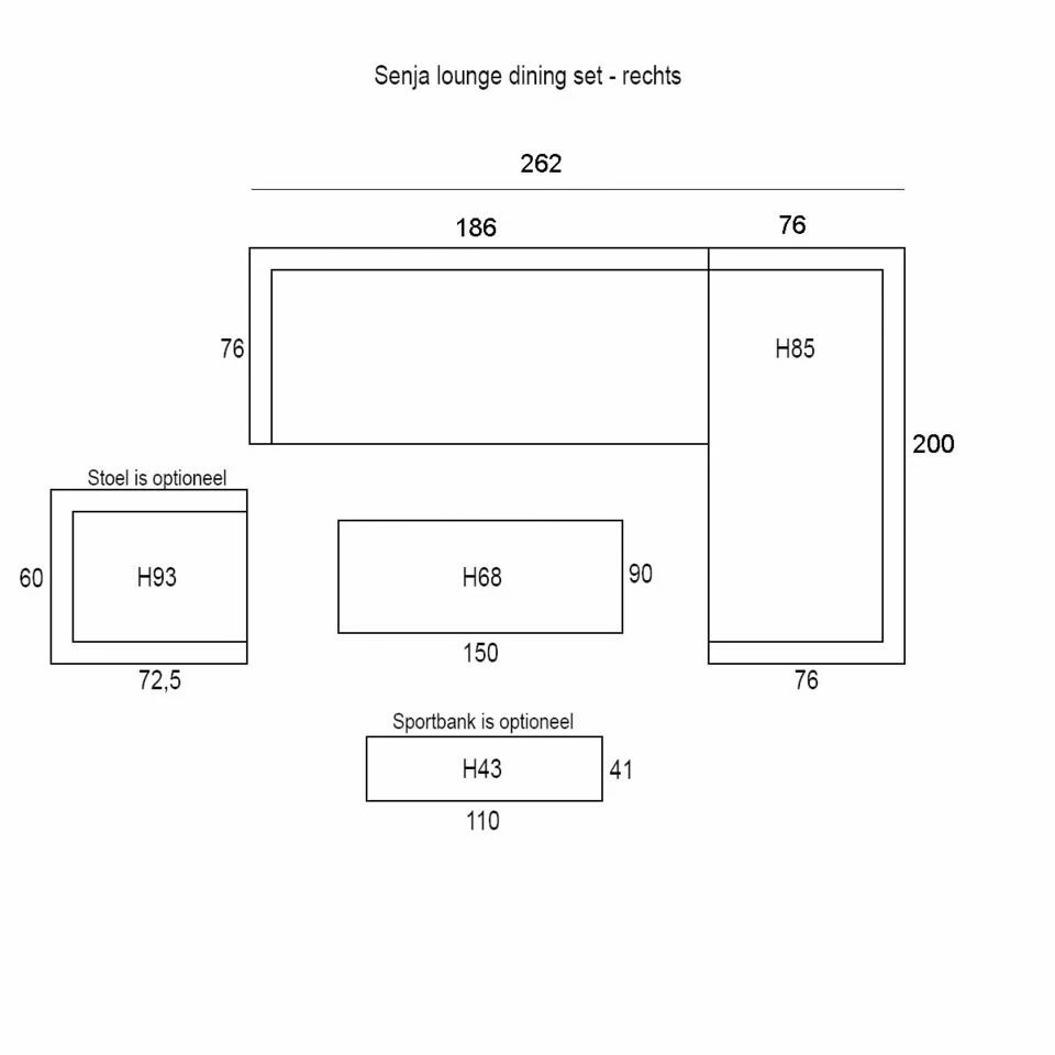 Garden Impressions Senja Lounge Dining Set 3-delig Rechts - Koper 4 Garden Impressions Senja Lounge Dining Set 3-delig Rechts - Koper - Afbeelding 2