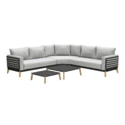 Garden Impressions Carmen Loungeset - Donker Grijs - 5-delig -Leenbakker 1000035552 0102