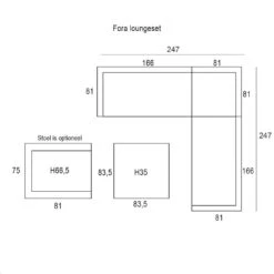 Garden Impressions Fora Loungeset 5-delig - Koper -Leenbakker 1000035556 0103