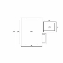 Garden Impressions Lexy Tuinset 5delig Wit -Penedo Tafel 160x90cm -Leenbakker 1000035593 0103