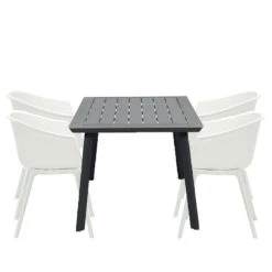 Garden Impressions Lexy Tuinset 5delig Wit -Penedo Tafel 160x90cm
