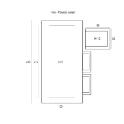 Garden Impressions Nice 7-delige Tuinset - Penedo Tuintafel 230x100cm -Leenbakker 1000035597 0103