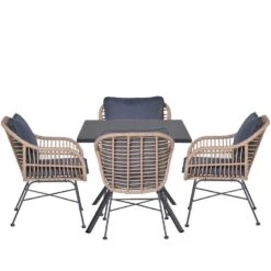 Garden Impressions Lucas Tuinset 5-delig Bruin - Rimini Tuintafel