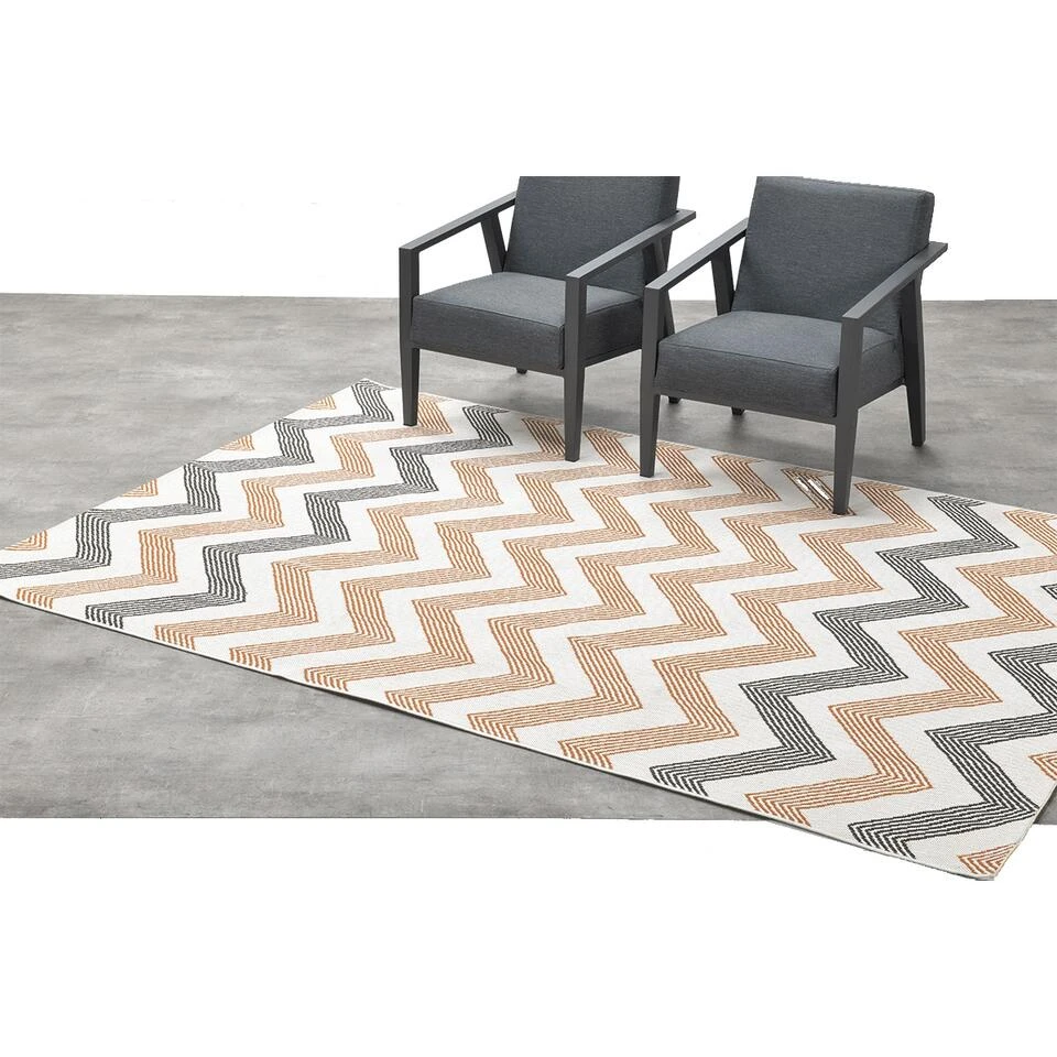 Garden Impressions Buitenkleed Indiana 160x230 Cm - Koper/ Grey 4 Garden Impressions Buitenkleed Indiana 160x230 Cm - Koper/ Grey - Afbeelding 2