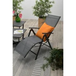 Garden Impressions Sol Relax Tuinstoel - Zwart -Leenbakker 1000040789 0104