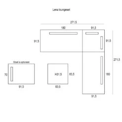 Garden Impressions Lena Loungeset 4-delig - Mint Grijs -Leenbakker 1000041217 0103