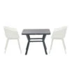 Garden Impressions Lexy Tuinset 3-delig Wit - Mina Tafel 90x90 Cm -Leenbakker 1000041223
