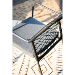 Garden Impressions Ross Tuinset 5delig Zwart -Mina Tafel 90x90 Cm -Leenbakker 1000041233 0104