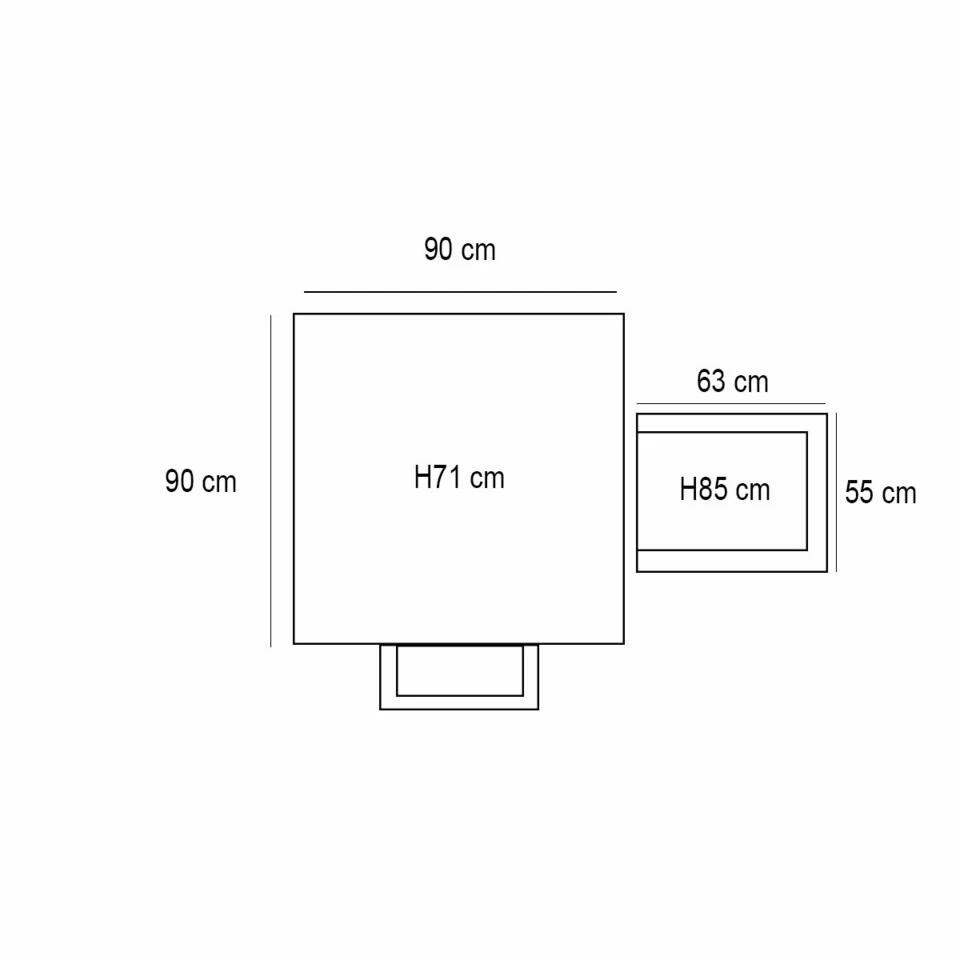 Garden Impressions Ross Tuinset 5delig Zacht Groen -Mina Tafel 5 Garden Impressions Ross Tuinset 5delig Zacht Groen -Mina Tafel - Afbeelding 3