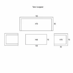 Garden Impressions Tabor Loungeset 4-delig - Mystic Grey -Leenbakker 1000041518 0103