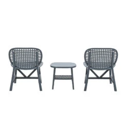 Garden Impressions Fien Balkonset 3-delig - Donker Grijs -Leenbakker 1000041522 0104