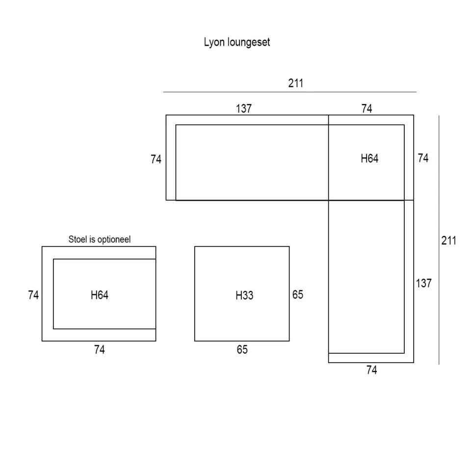 Garden Impressions Lyon Loungeset 5-delig Met Stoel -reflex Black 4 Garden Impressions Lyon Loungeset 5-delig Met Stoel -reflex Black - Afbeelding 2