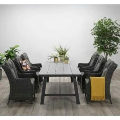 Garden Impressions Marbella Tuinset 7delig D. Grijs -Moreno Tafel -Leenbakker 1000042181 0101