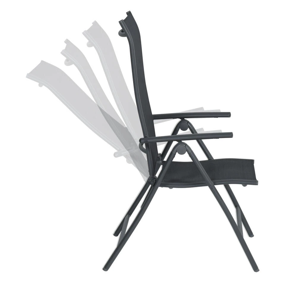 Garden Impressions Santos Tuinset 5-delig D. Grijs -Palmas Tafel 6 Garden Impressions Santos Tuinset 5-delig D. Grijs -Palmas Tafel - Afbeelding 4