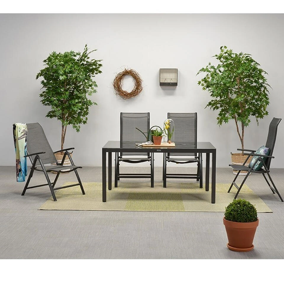 Garden Impressions Santana Tuinset -Palmas Tafel 160x90 Grijs 4 Garden Impressions Santana Tuinset -Palmas Tafel 160x90 Grijs - Afbeelding 2