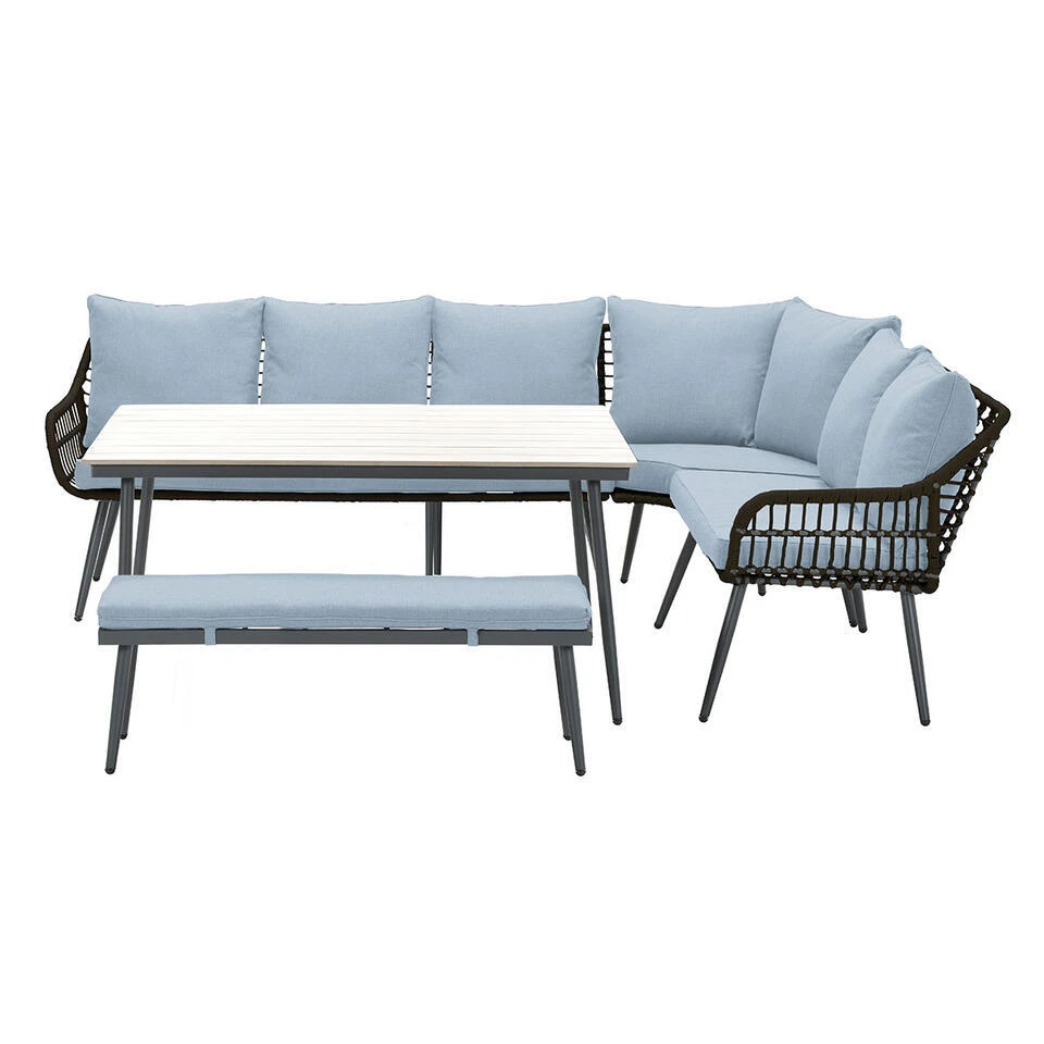 Garden Impressions Lucas Lounge Dining Set 6-delig - Zwart 3 Garden Impressions Lucas Lounge Dining Set 6-delig - Zwart