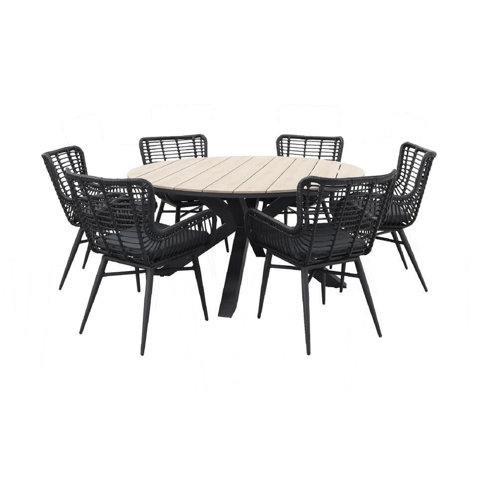 Garden Impressions Edison 148 Cm. - Ronde Tuinset / Jasmine Black 3 Garden Impressions Edison 148 Cm. - Ronde Tuinset / Jasmine Black