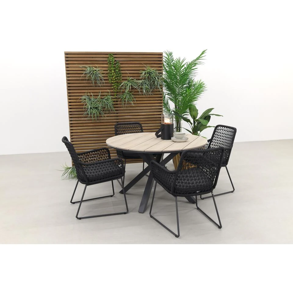 Garden Impressions/Taste Athena Antra/Edison 122 Cm. - Ronde Tuinset 4 Garden Impressions/Taste Athena Antra/Edison 122 Cm. - Ronde Tuinset - Afbeelding 2