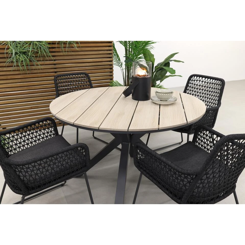 Garden Impressions/Taste Athena Antra/Edison 122 Cm. - Ronde Tuinset 6 Garden Impressions/Taste Athena Antra/Edison 122 Cm. - Ronde Tuinset - Afbeelding 4