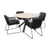 4 Seasons Accor Antraciet/ GI Edison 122 Cm. - Ronde Tuinset 1 4 Seasons Accor Antraciet/ GI Edison 122 Cm. - Ronde Tuinset -Leenbakker 1000048277