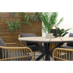 Garden Impressions Margriet Naturel / Edison 122 Cm. - Ronde Tuinset 9 Garden Impressions Margriet Naturel / Edison 122 Cm. - Ronde Tuinset -Leenbakker 1000048726 0103