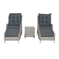 Garden Impressions Santa Rosa Tuinstoel + Voetenbank+bijzettafel -Leenbakker 1000052349 0104