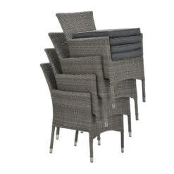 Garden Impressions Jerba Tuinstoel Grijs - 4 Stuks 9 Garden Impressions Jerba Tuinstoel Grijs - 4 Stuks -Leenbakker 1000052360 0104