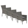 Garden Impressions Jerba Tuinstoel Grijs - 4 Stuks -Leenbakker 1000052360