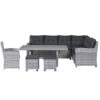 Garden Impressions Alaska Lounge Dining Set 6-delig Rechts -grijs -Leenbakker 1000052372