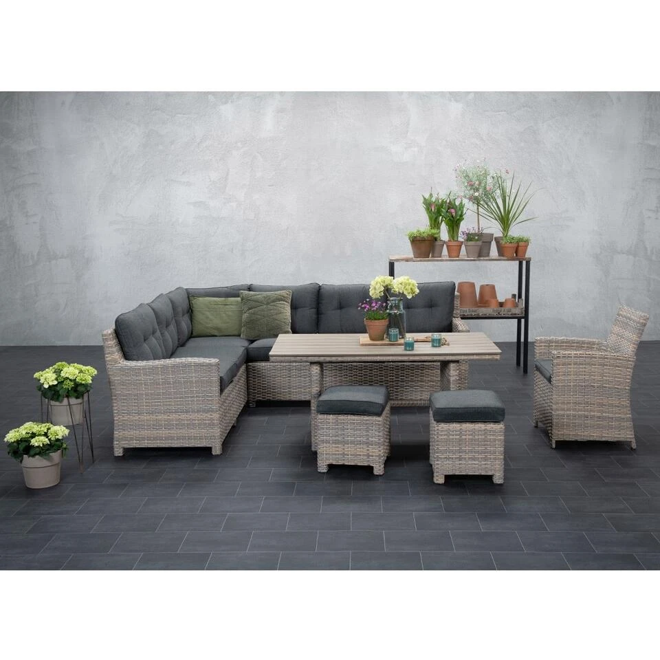 Garden Impressions Alaska Lounge Dining Set Links - Vintage Willow 4 Garden Impressions Alaska Lounge Dining Set Links - Vintage Willow - Afbeelding 2