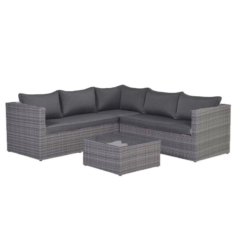 Garden Impressions Lyon Loungeset 4-delig - Donker Grijs 4 Garden Impressions Lyon Loungeset 4-delig - Donker Grijs - Afbeelding 2