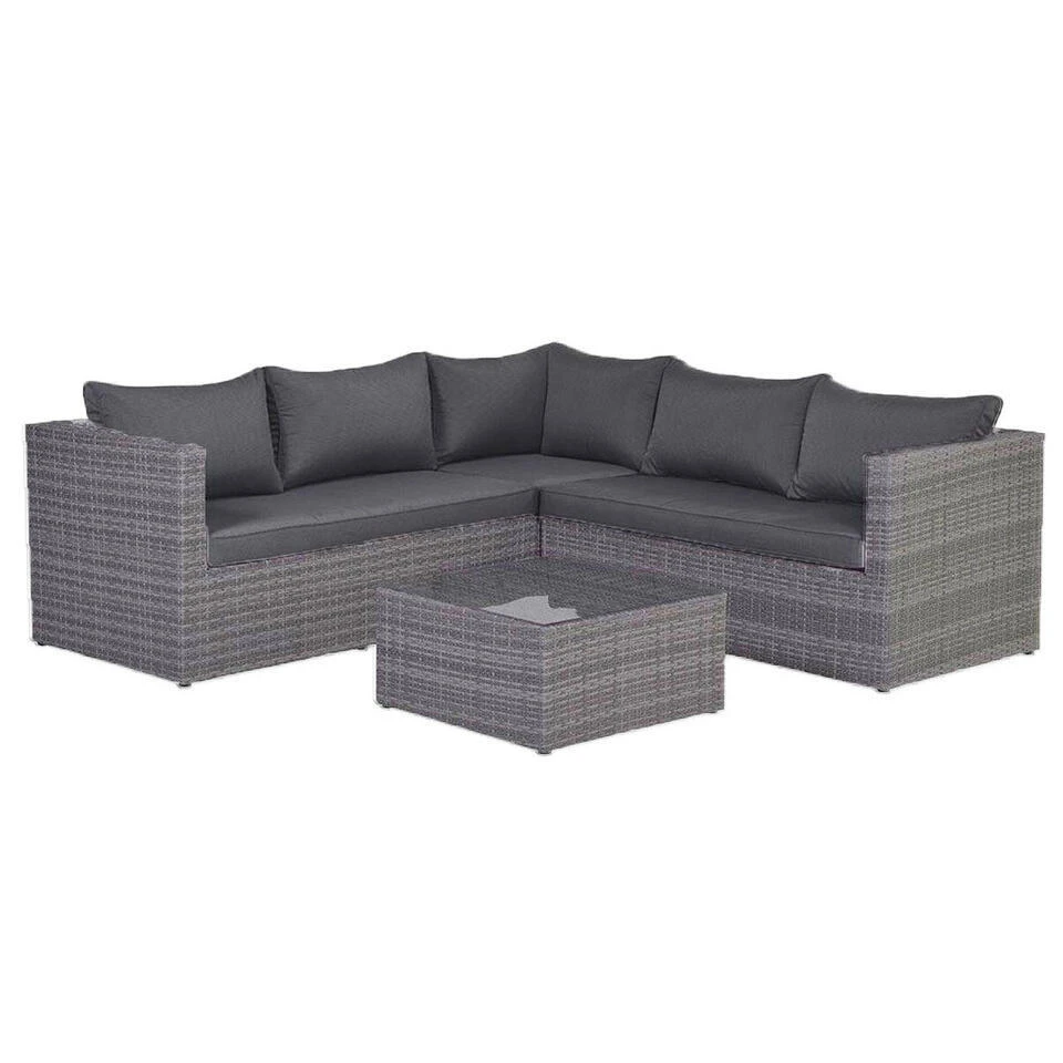 Garden Impressions Lyon Loungeset 4-delig - Donker Grijs 3 Garden Impressions Lyon Loungeset 4-delig - Donker Grijs
