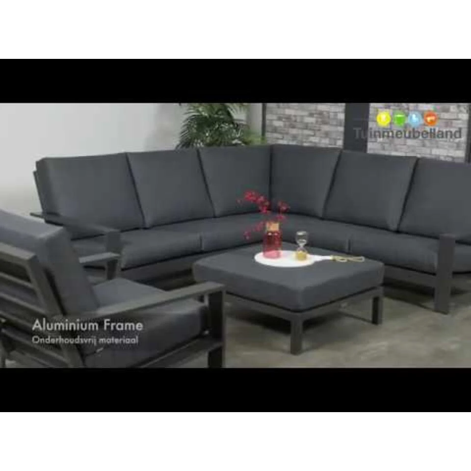 Garden Impressions Coba Loungeset 4-delig - Donker Grijs 5 Garden Impressions Coba Loungeset 4-delig - Donker Grijs - Afbeelding 3