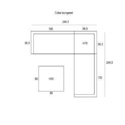 Garden Impressions Coba Lounge Set 4-delig - Mint Grey -Leenbakker 1000052913 0103
