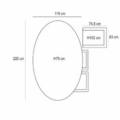 Garden Impressions Jerone Tuinset 7-delig D. Grijs - Tulli Tafel 7 Garden Impressions Jerone Tuinset 7-delig D. Grijs - Tulli Tafel -Leenbakker 1000052914 0102
